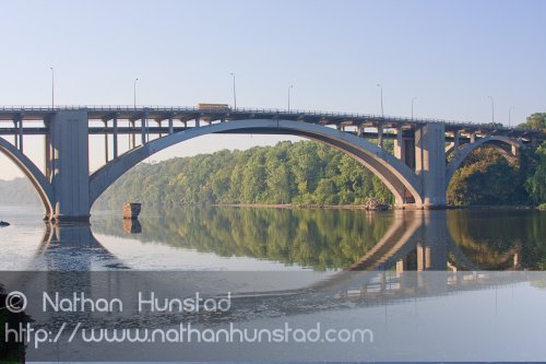 The Franklin Avenue Bridge over the Mississippi River.